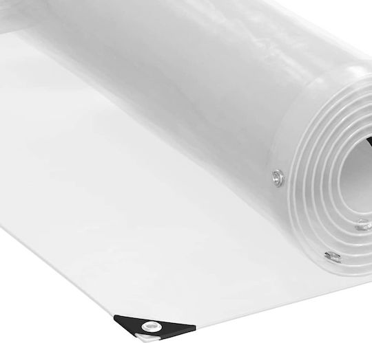 vidaXL Αδιάβροχος Μουσαμάς 350gr/m² 3x1μ. Βαρέως Τύπου Διάφανος