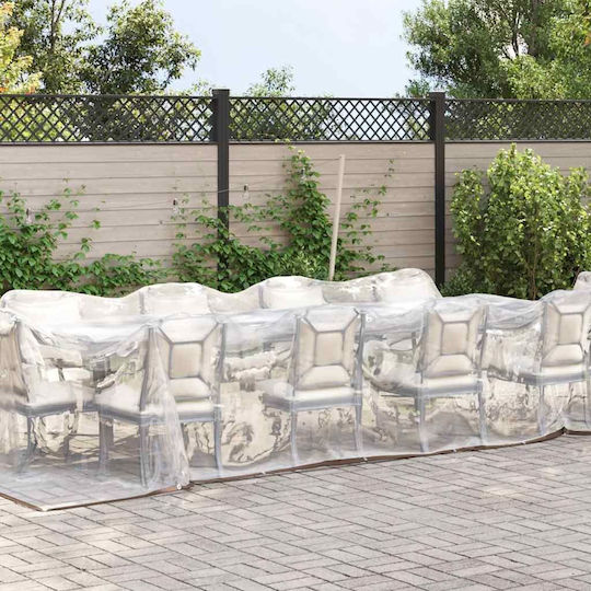 vidaXL Waterproof Tarpaulin 140gr/m² 10x3m. Light Type Transparent