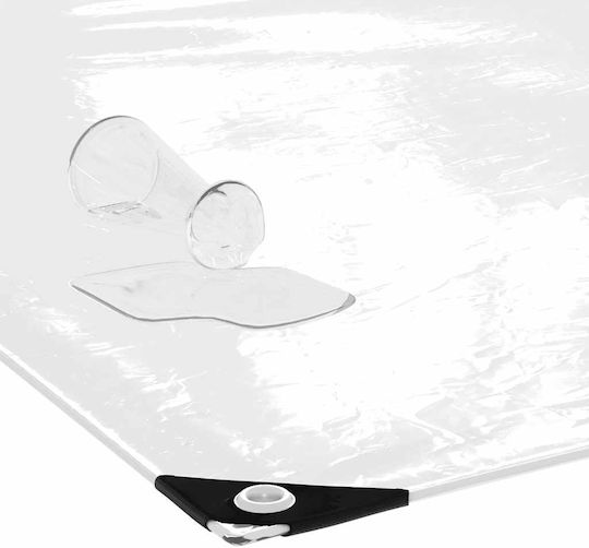 vidaXL Waterproof Tarpaulin 350gr/m² 3x3m. Heavy Duty Transparent