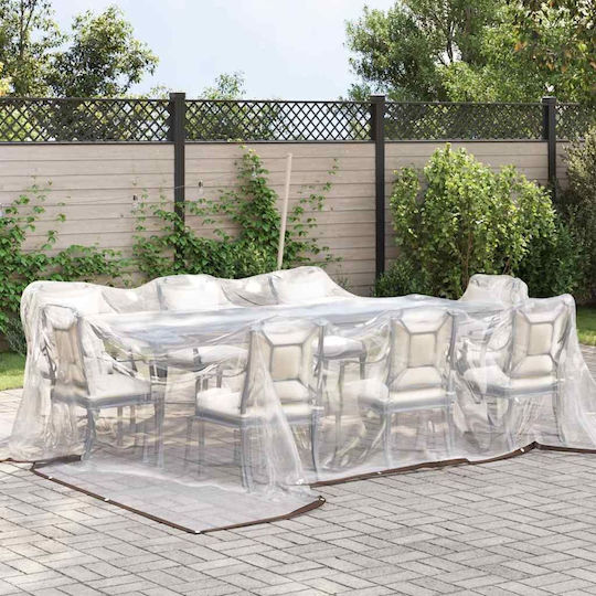 vidaXL Waterproof Tarpaulin 140gr/m² 4x4m. Light Type Transparent