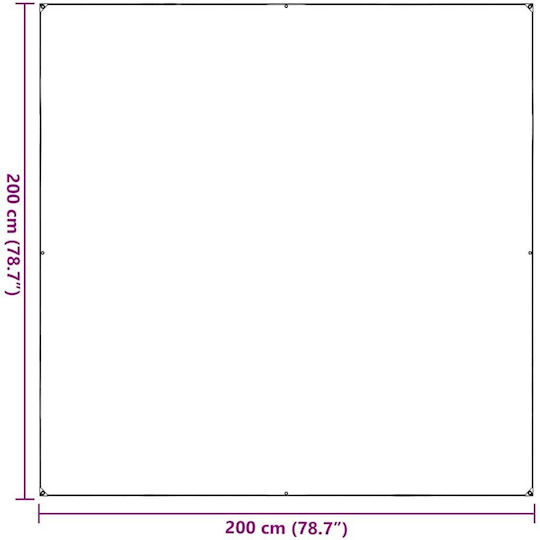 vidaXL Waterproof Tarpaulin 350gr/m² 2x2m. Heavy Duty Transparent