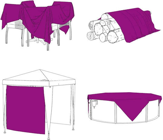 vidaXL Waterproof Tarpaulin 140gr/m² 5x3m. Light Type Transparent