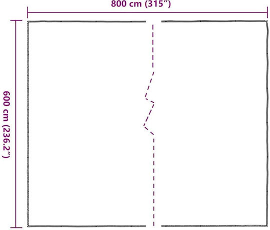 vidaXL Waterproof Tarpaulin 140gr/m² 8x6m. Light Type Transparent