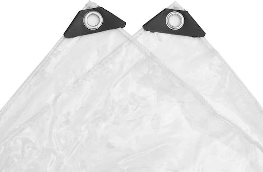 vidaXL Waterproof Tarpaulin 350gr/m² 4x3m. Heavy Duty Transparent