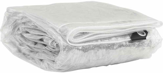vidaXL Waterproof Tarpaulin 350gr/m² 6x6m. Heavy Duty Transparent