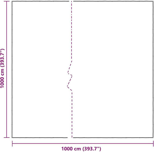 vidaXL Αδιάβροχος Μουσαμάς 140gr/m² 10x10μ. Ελαφρού Τύπου Διάφανος