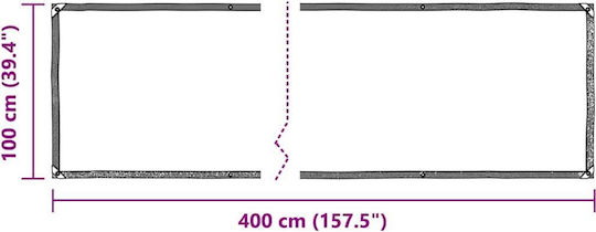vidaXL Αδιάβροχος Μουσαμάς 350gr/m² 4x1μ. Βαρέως Τύπου Διάφανος