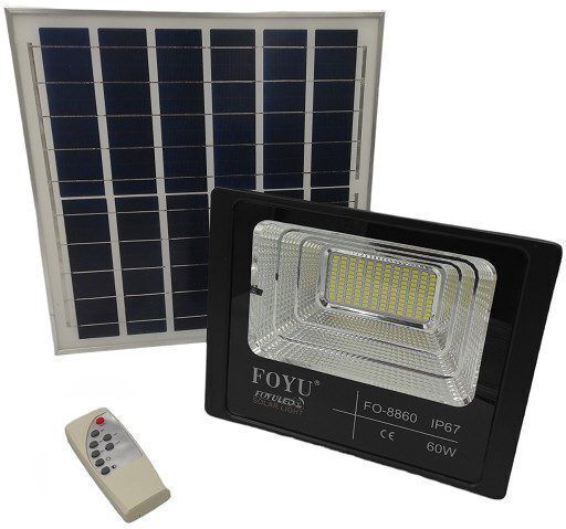 Foyu Foyu Solar LED Flood Light 60W WiFi with Motion Sensor Photocell and Remote Control