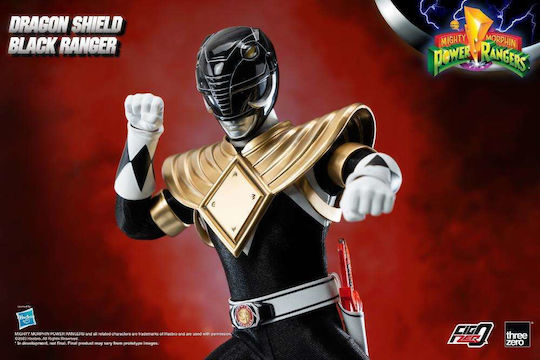 Threezero Mighty Morphin Power Rangers: Dragon Shield Black Ranger Φιγούρα Δράσης ύψους 35εκ. σε Κλίμακα 1:6