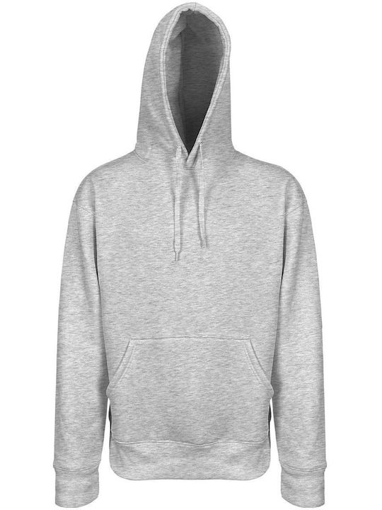 Seed - 00148B Adult hooded sweatshirt 50% cotton - 50% polyester, 300gr About Basics GREY MELANGE