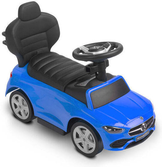 Caretero Mercedes C-Class Количка Езда На С Ръкохватка За Родител За 36+ Месеца Синя