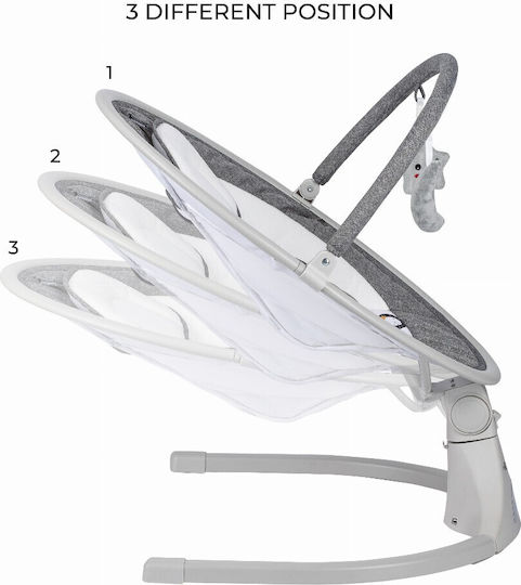 FreeOn Elektrisch Baby Relax Schaukel Elite Swing mit Musik Gray für Kind bis 9kg