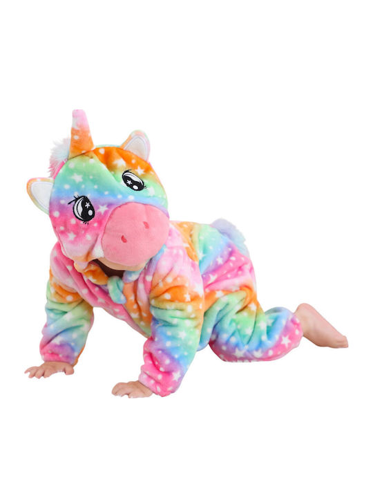 Queen Mother Kids' One-piece Pajamas Winter Velvet Multicolored Unicorn