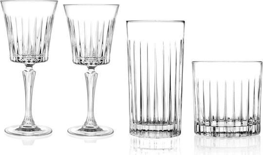 RCR Timeless Crystal Wine Glasses Set 230ml 24 Pieces