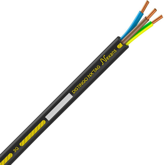 Καλώδιο Xlpe Pvc 5g2.5mm2 Distingo Μαύρο Στροφείο Mobiway 150m