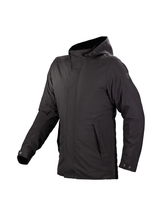 Nordcode Metropolis EVO Winter Herren Motorradjacke Softshell Wasserdicht Schwarz