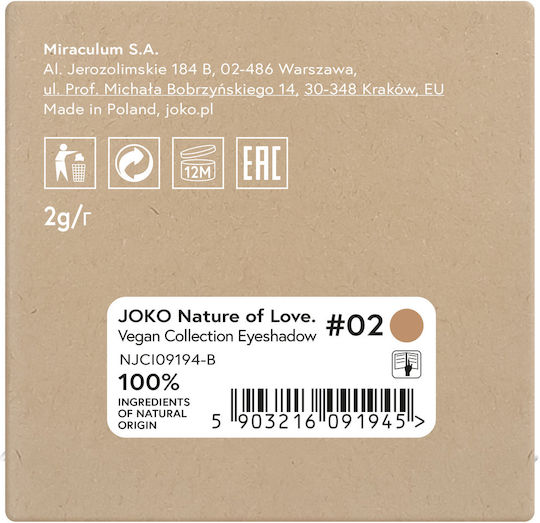 JOKO Lidschattenpalette in fester Form Nature Of Love No 02 2gr