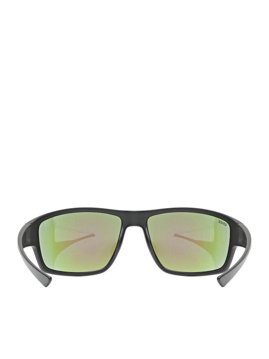 Uvex Sportstyle 230 Men's Sunglasses with Black Plastic Frame and Green Mirror Lens S5320692215