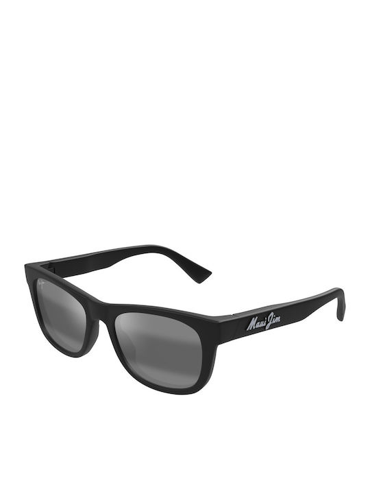 Maui Jim Men's Sunglasses with Black Plastic Frame and Black Mirror Lens