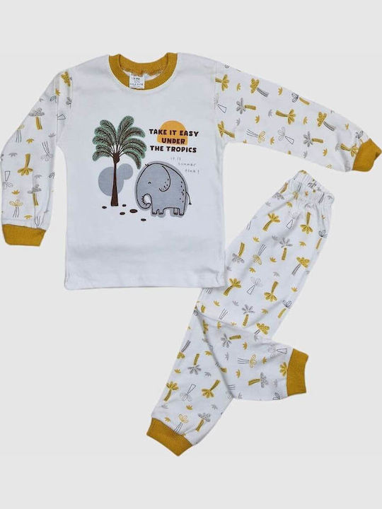 Supermini Kids' Pajamas Winter Mustard