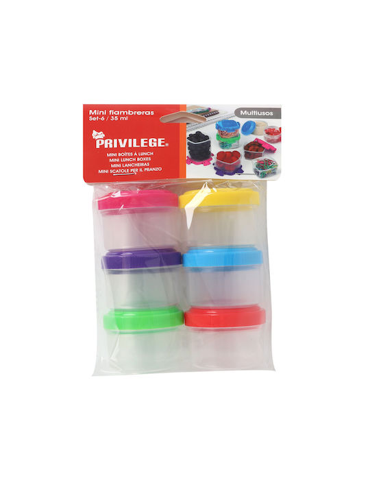 Privilege Set of 24pcs Jars General Use with Lid Plastic 35ml