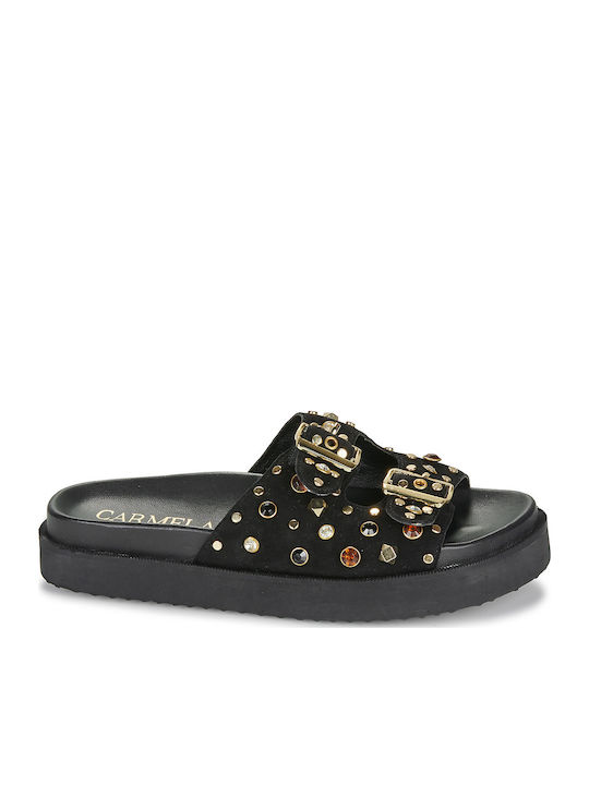 Carmela Leather Women's Flatform Sandals Black