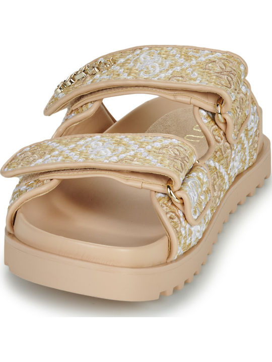 Flache Sandalen für Damen in Beige Farbe