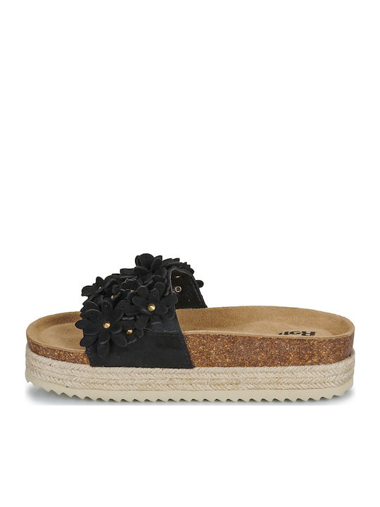 Flache Sandalen für Damen in Schwarz Farbe