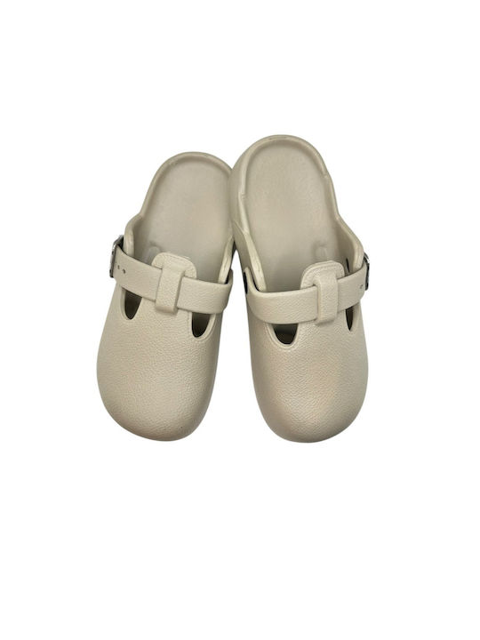 Damen Clogs Beige