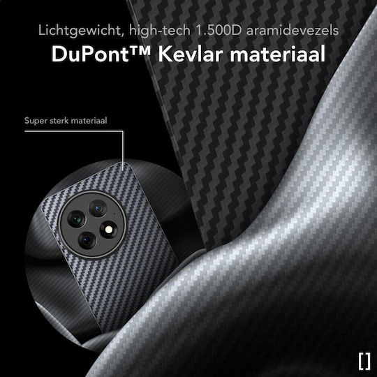 Nekit Umschlag Rückseite Aramid Fiber 1mm Schwarz (OnePlus 13)