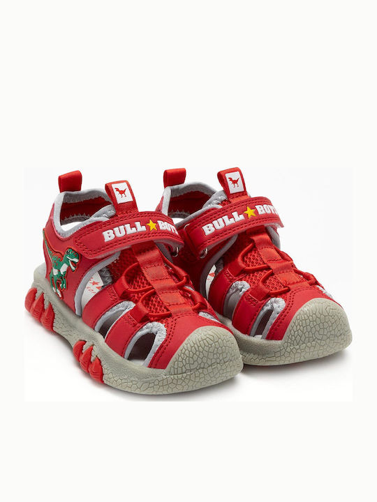 Shoe Sandals with Velcro & Lights Red