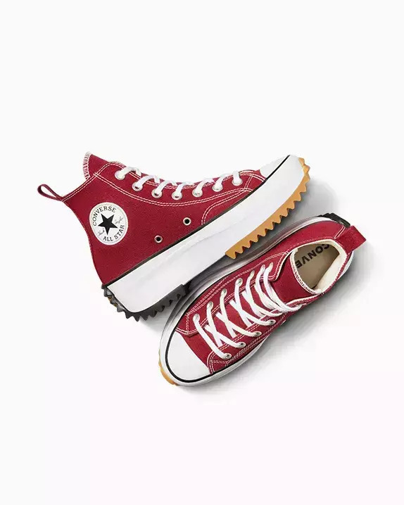 Converse Run Star Hike Flatforms Tip Botine Park Roșu / Alb
