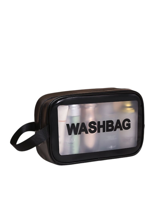 Travel Cosmetic Bag Set Tecos 6 Different Sizes Waterproof Black