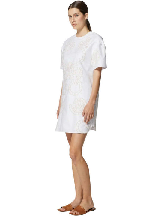 Summer Mini T-Shirt Dress White