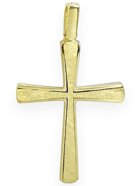 Goldjewels Women's Gold Cross 14K Double Sided