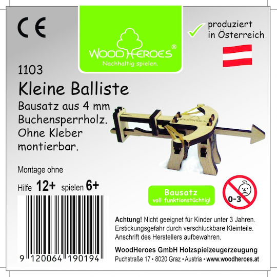 WoodHeroes Παιχνίδι Κατασκευών Ξύλινo για Παιδιά 6+ Ετών