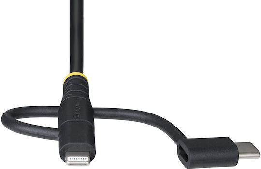 StarTech Regulär USB zu Blitzschlag / Typ-C,TC-TC / Micro-USB Kabel 3A Schwarz 1m (RLTCUB1MBK)