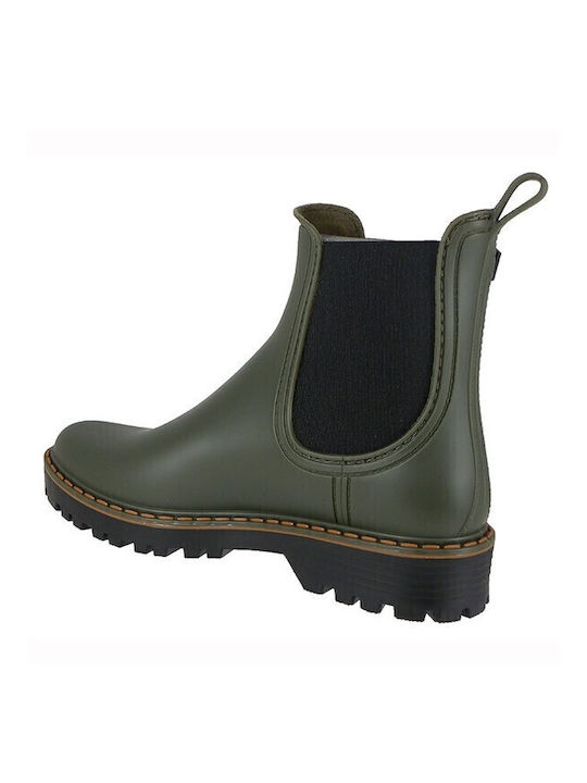 Damen Stiefeletten Khaki