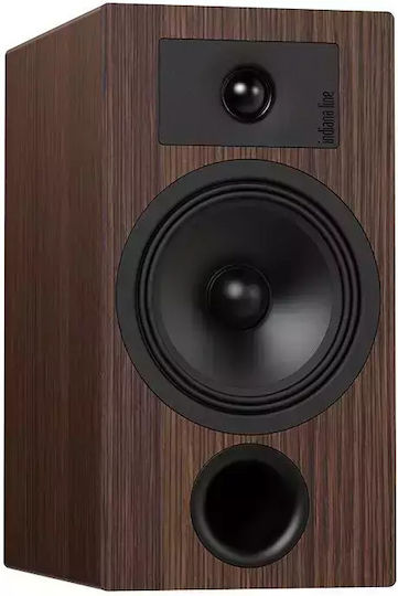 Indiana Line TESI 3 Paar Hi-Fi Lautsprecher Buch selbst 120W 2 Anzahl von Fahrern B18xT27.5xH34cm. Braun