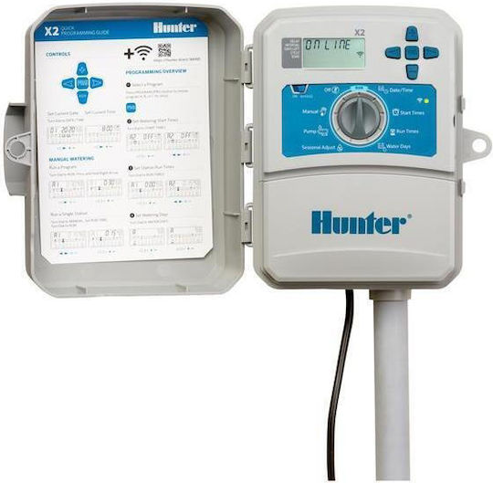 Hunter Industries X2-601 Προγραμματιστής Ποτίσματος Πίνακα Ρεύματος 6 Στάσεων με Wi-Fi