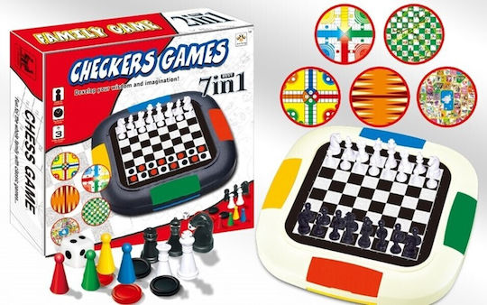 Board Game 7 Σε 1 Checkers Gamess (EN) Martin Toys