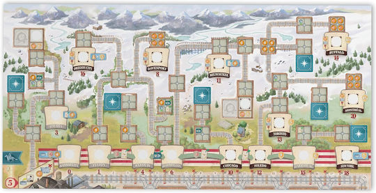 Настолна игра Great Western Trail: Second Edition – Rails To The North за 1-4 играчи 12+ години (EN) Eggert Spiele