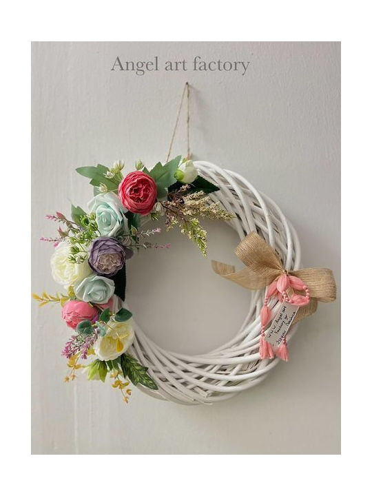 Decorative Wreath "White Pastel Flowers"