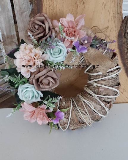 Decorative Wreath "Earthy Pastel Flowers"