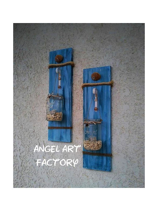 Decorative Wooden Wall-Mounted "Candle Holder/Vase"