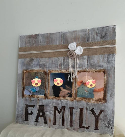 Διακοσμητικό Ξύλινο Κάδρο Φωτογραφιών Family