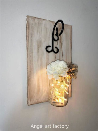Decorative Wooden Wall-Mounted "Flower Vase" Light