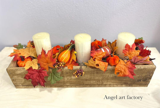 Autumn Composition Wooden Base