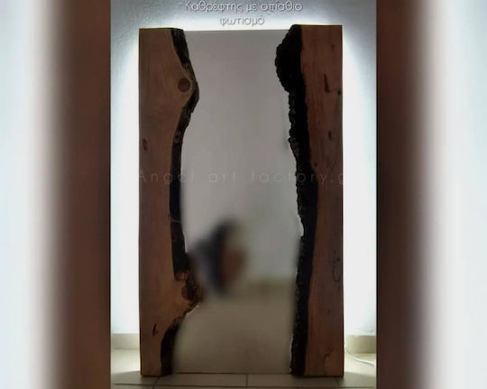 Καθρέφτης Ξύλινος Nature Φωτισμό Φυσικό Ξύλο