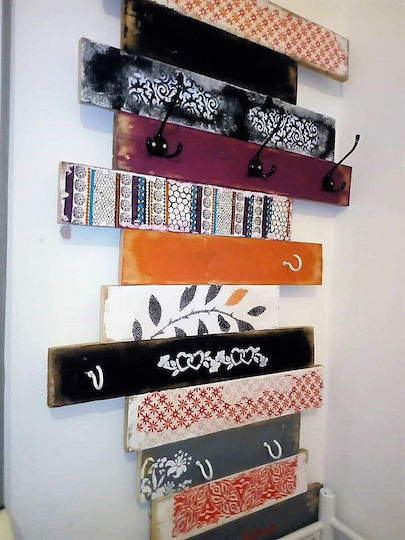 Cuier șablon decoupage